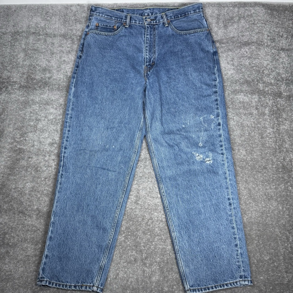 Levi's 560‎ Jeans Men's 38x32 Blue Distressed Baggy Fit Loose Comfort